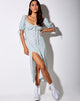 Afbeelding van Cello Midi Dress in Pretty Petal Green