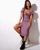 Afbeelding van Cello Midi Dress in Floral Fun Pink