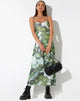 Afbeelding van Chanda Maxi Dress in Xray Blurred Daisy Green