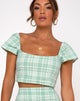 Afbeelding van Cindy Crop Top in Tafelzeil Neo Mint
