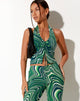 Afbeelding van Dapa Vest Top in 70s Ripple Green