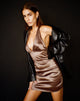 Afbeelding van Coby Mini Dress in Satin Bronze