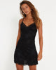 Afbeelding van Coline Mini Dress in Lace Black