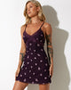 Afbeelding van Coline Mini jurk in Plum Daisy Embro