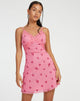Afbeelding van Coline Mini Dress in Pink Ditsy Daisy Embro