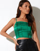 Afbeelding van Cosey Top in satijn Kelly green