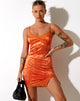 Afbeelding van Coti Bodycon Dress in Rose Flock Mandarijn