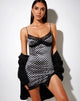 Afbeelding van Coti Bodycon Jurk in Diagonaal Dogtooth