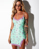 Afbeelding van Coti Bodycon Jurk in Mesh Bloom Lime