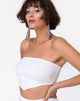 Afbeelding van Diamond Tube Top in Mini Rib Wit