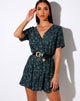 Afbeelding van Crosena Jurk in Mono Paisley Sage