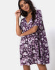 Afbeelding van Crosena Swing Dress in Purple Zodiac