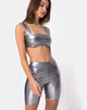 Afbeelding van Fietsshort in metallic zilver