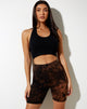 Afbeelding van Cycle Short in zwart en roest Tie Dye