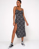 Afbeelding van Cypress Midi jurk in 90s Daisy zwart-wit