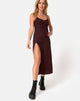 Afbeelding van Cypress Midi Dress in Dotty Rose Red