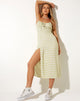Afbeelding van Cypress Midi Dress in Sage Check