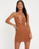 Afbeelding van Cyra Bodycon Dress in Bombay Brown