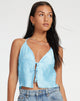 Afbeelding van Dama Crop Top in Blauw