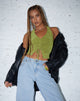 Afbeelding van Dapa Crop Top in Crepe Lime