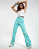 Afbeelding van Motel X Barbara Kristoffersen Zoven Flare Broek in Retro Daisy Blauw