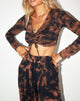 Afbeelding van Darl Crop Top in Zwart Rust Tie Dye