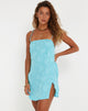 Afbeelding van Datista Mini Dress in Satin Rose Bachelor Blue