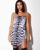 Afbeelding van Datista Slip Dress in Tiger Full Silver Plaatsing
