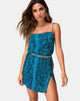Afbeelding van Datista Slip Dress in Snake Blue