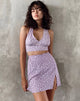 Afbeelding van Datri Crop Top in Ditsy Rose Lila