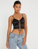 Afbeelding van Datuk Crop Top in Satijn Zwart