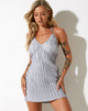 Afbeelding van Denada Mini Dress in Crinkle Silver