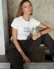 Afbeelding van Doga Crop Top in Ivoor Angelo Washed Out