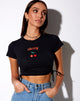 Afbeelding van Doga Crop Top in Black Cherry Embro