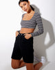 Afbeelding van Adea Crop Top in zwart, grijs en wit