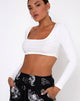 Afbeelding van Drea Crop Top in Rib Ivoor