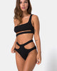 Afbeelding van Drelins Bikinitop in zwart ribtricot