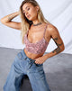 Afbeelding van Dyla Crop Top in PU Slang Roze