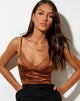 Afbeelding van Dyrana Crop Top in Rose Flock Bruin
