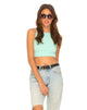 Afbeelding van Motel Early Strappy Crop Top in Mint