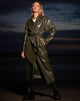 Afbeelding van Ejo Trench Coat in PU Donker Olijf