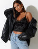 Afbeelding van Ekana Crop Top in Black Rose Flock