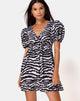 Afbeelding van Elcia Jurk in Animal Drip Grijs