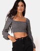 Afbeelding van Elina Top in Check It Out Zwart