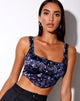 Afbeelding van Elix Crop Top in Dragon Blue