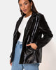Afbeelding van Elize Blazer in Croc PU Zwart