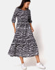 Afbeelding van Ellery Jurk Animal Drip Grijs