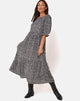Afbeelding van Ellery Jurk in Ditsy Rose Zwart