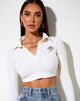 Afbeelding van Elody Crop Top in Rib Ivoor Cupido Embro
