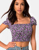 Afbeelding van Elso Crop Top in Lila Bloesem